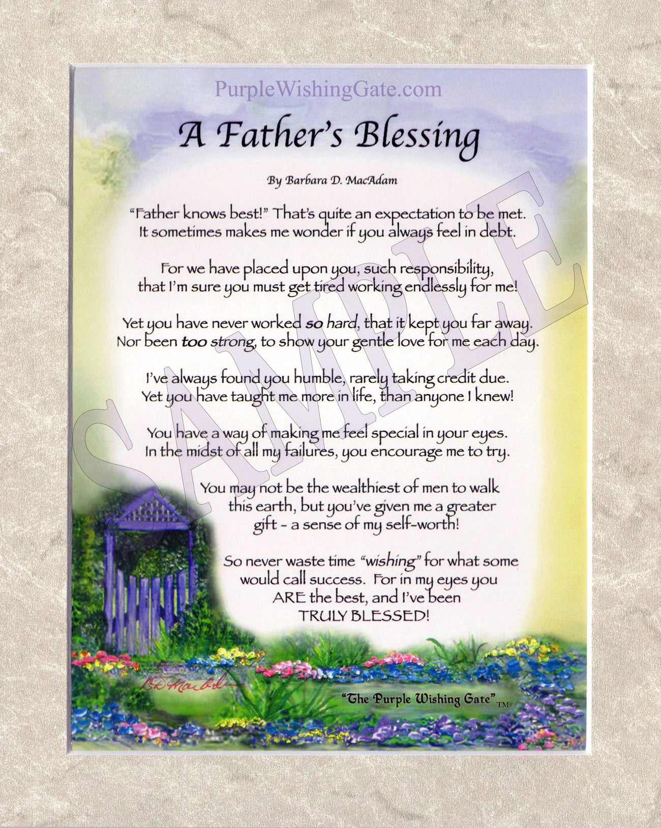 
              
        		A Father&#39;s Blessing (8x10) - 8x10 Custom Matted Clearance - PurpleWishingGate.com
        		
        	