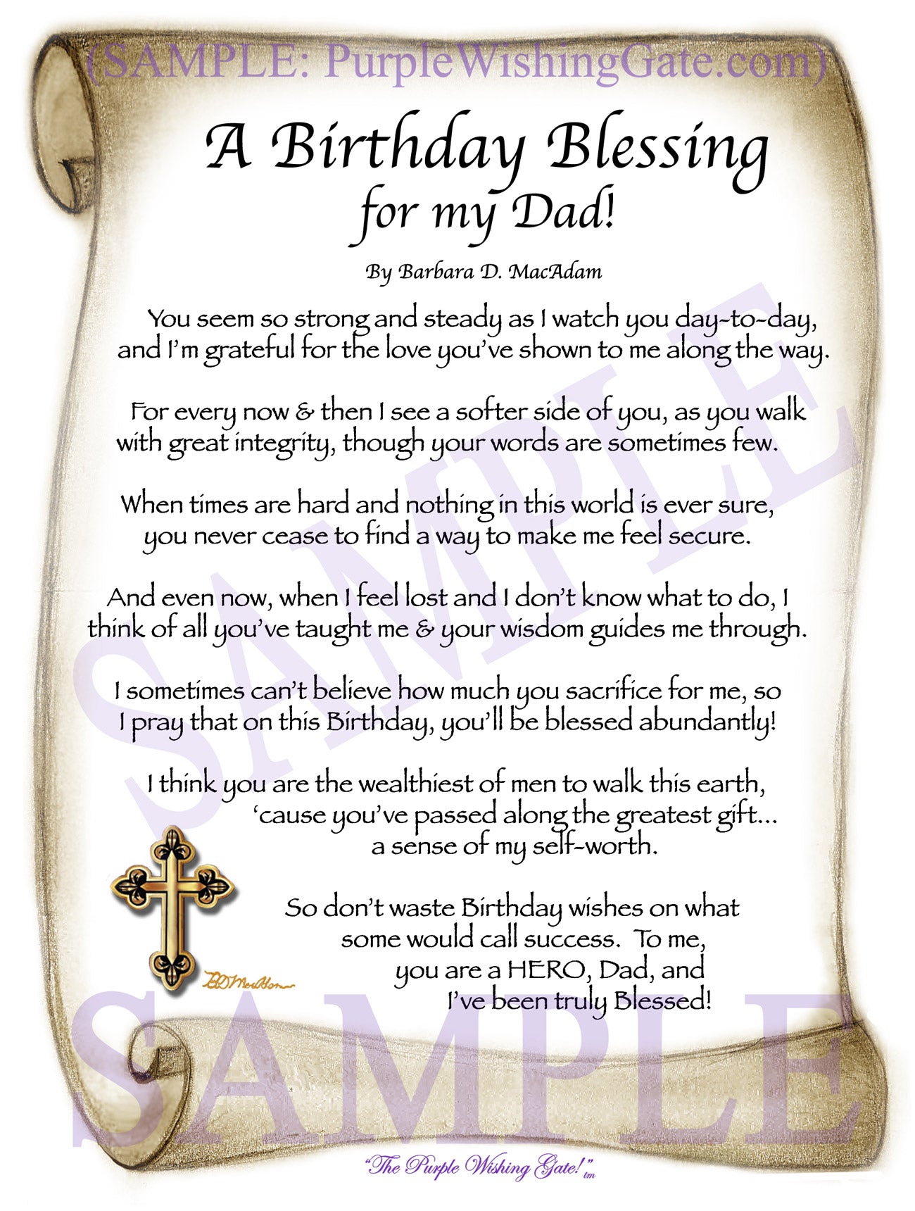 
              
        		A Birthday Blessing for my Dad! - Birthday Gift - PurpleWishingGate.com
        		
        	