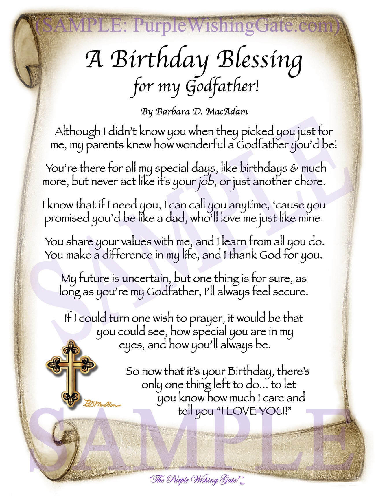 
              
        		A Birthday Blessing for my Godfather! - Birthday Gift - PurpleWishingGate.com
        		
        	