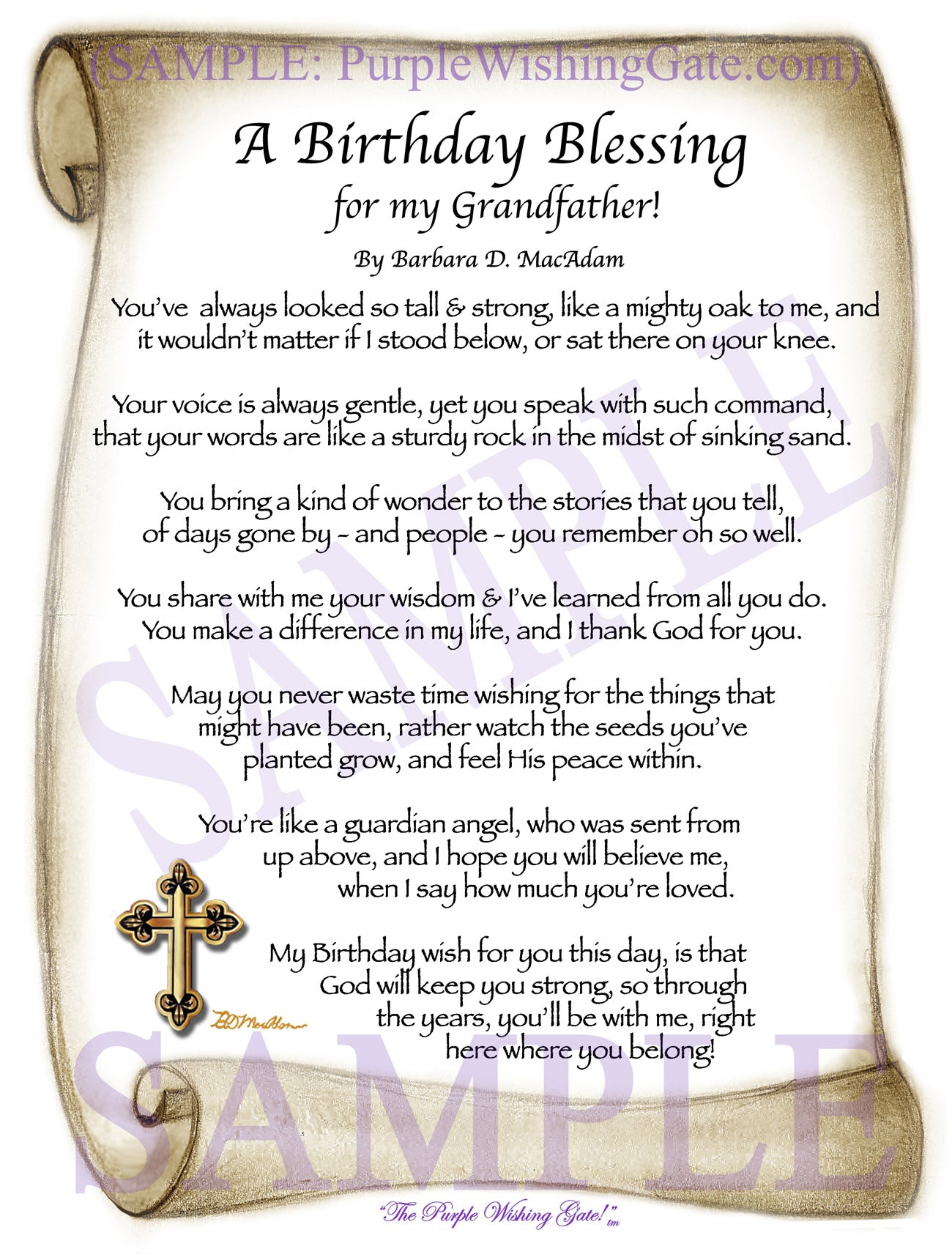 
              
        		A Birthday Blessing for my Grandfather! - Birthday Gift - PurpleWishingGate.com
        		
        	