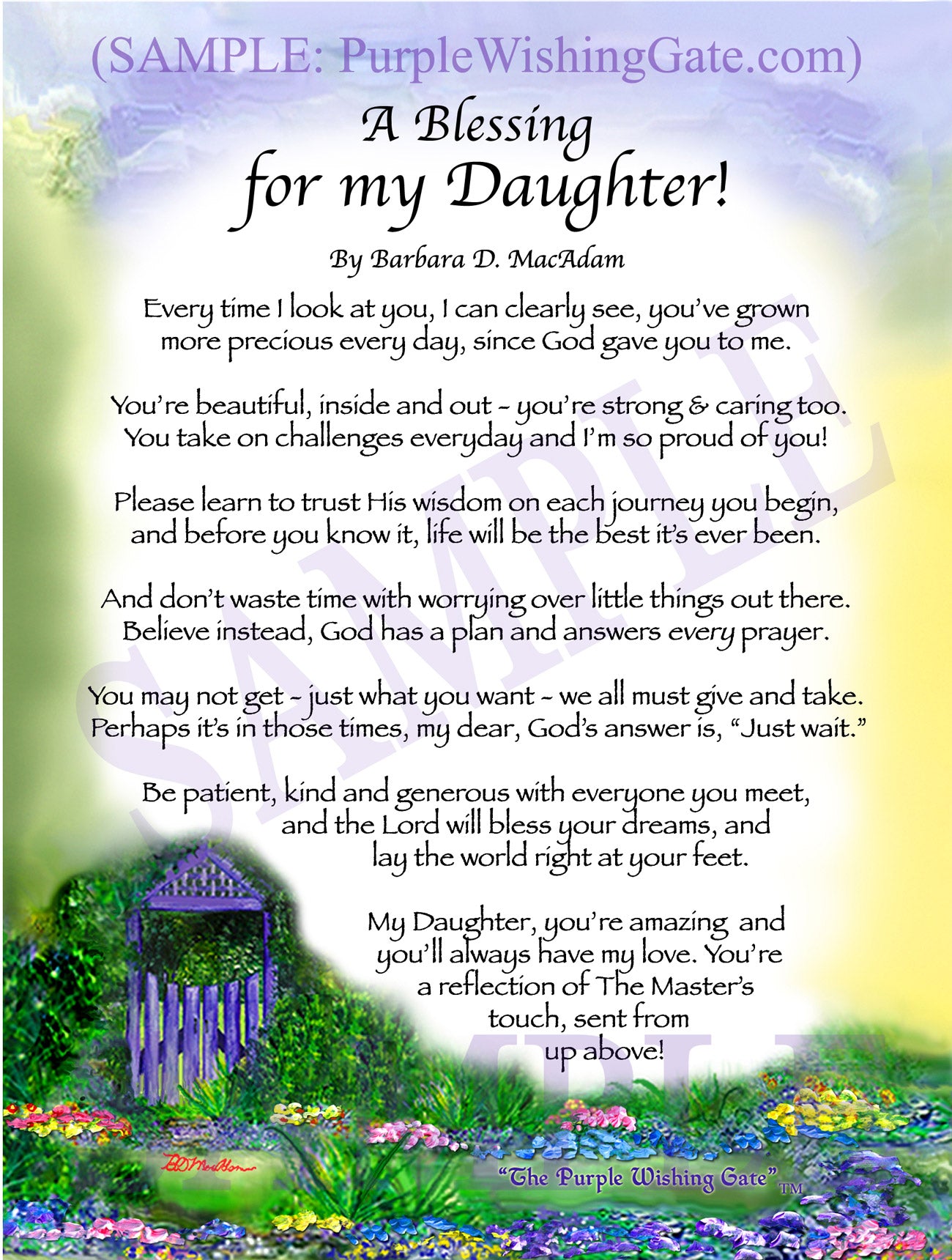 
              
        		A Blessing for my Daughter! (child-adult) - Gifts for Daughter - PurpleWishingGate.com
        		
        	