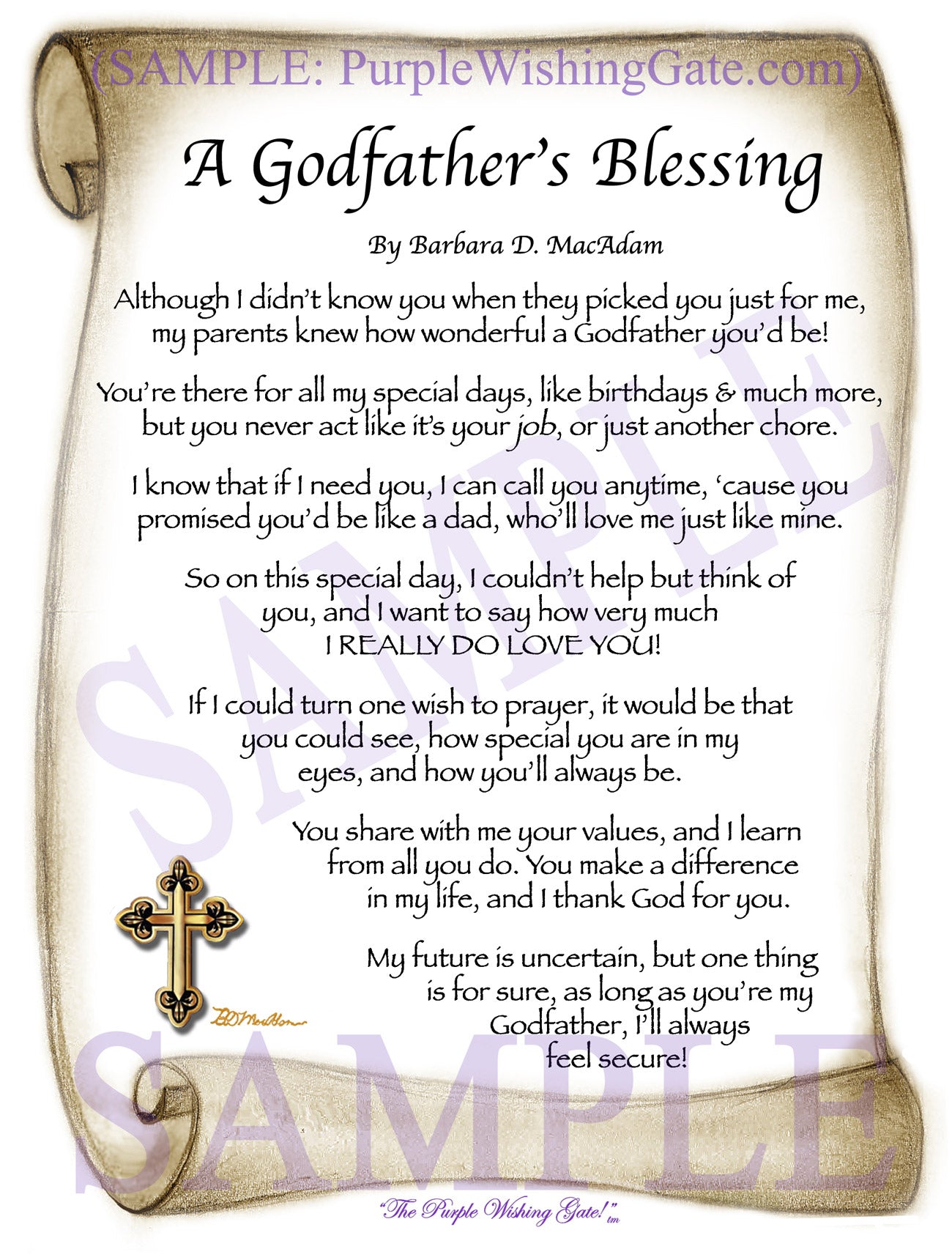 
              
        		A Godfather&#39;s Blessing - Godfather&#39;s Gift - PurpleWishingGate.com
        		
        	