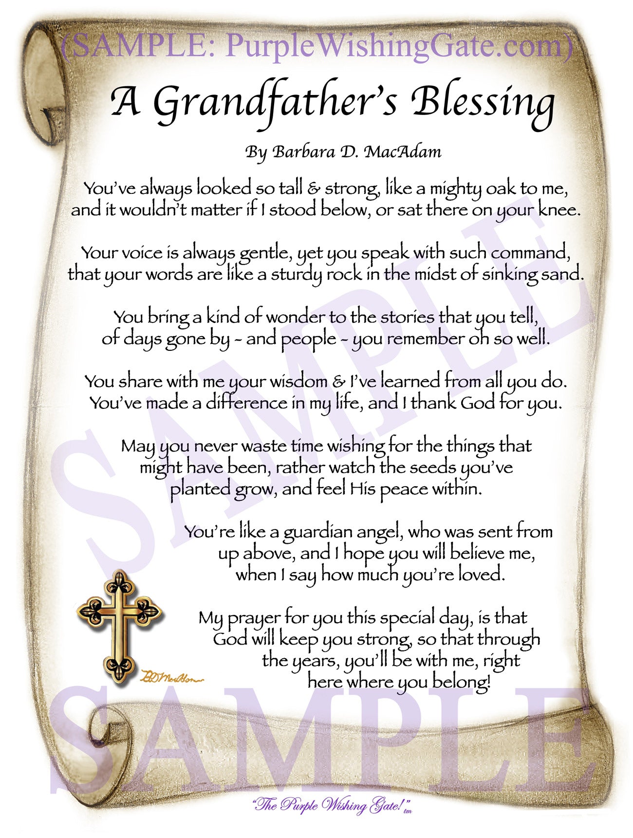 
              
        		A Grandfather&#39;s Blessing - Grandfather&#39;s Gift - PurpleWishingGate.com
        		
        	