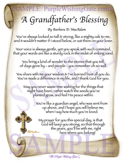 A Grandfather's Blessing - Grandfather's Gift - PurpleWishingGate.com
