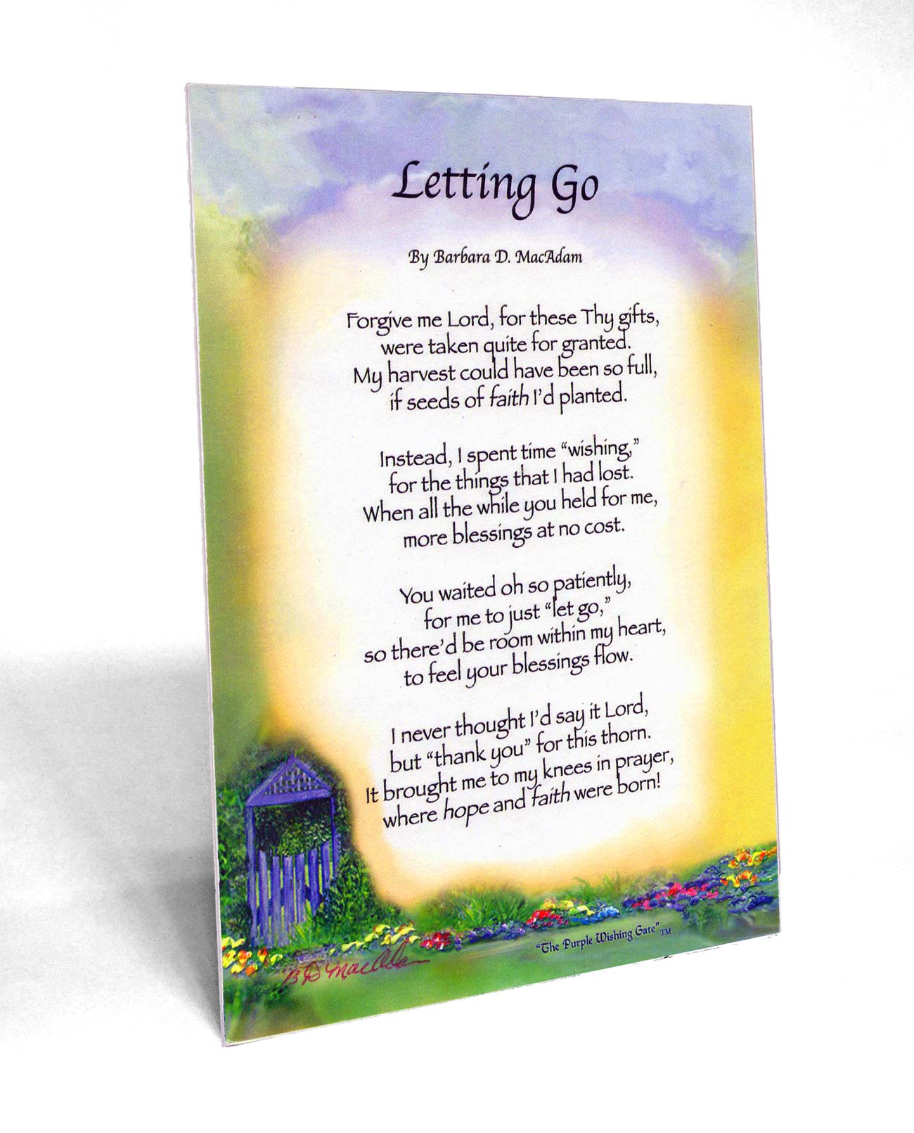
              Letting Go - Clearance | 5x7 Frame-able Gift Clearance | PurpleWishingGate.com
                
        	