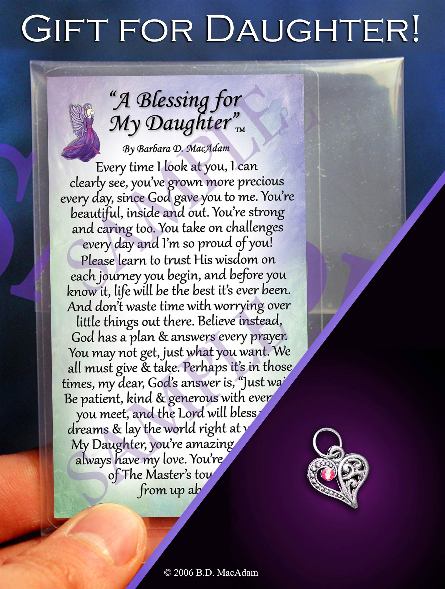 A Blessing for My Daughter - Pocket Blessing | PurpleWishingGate.com