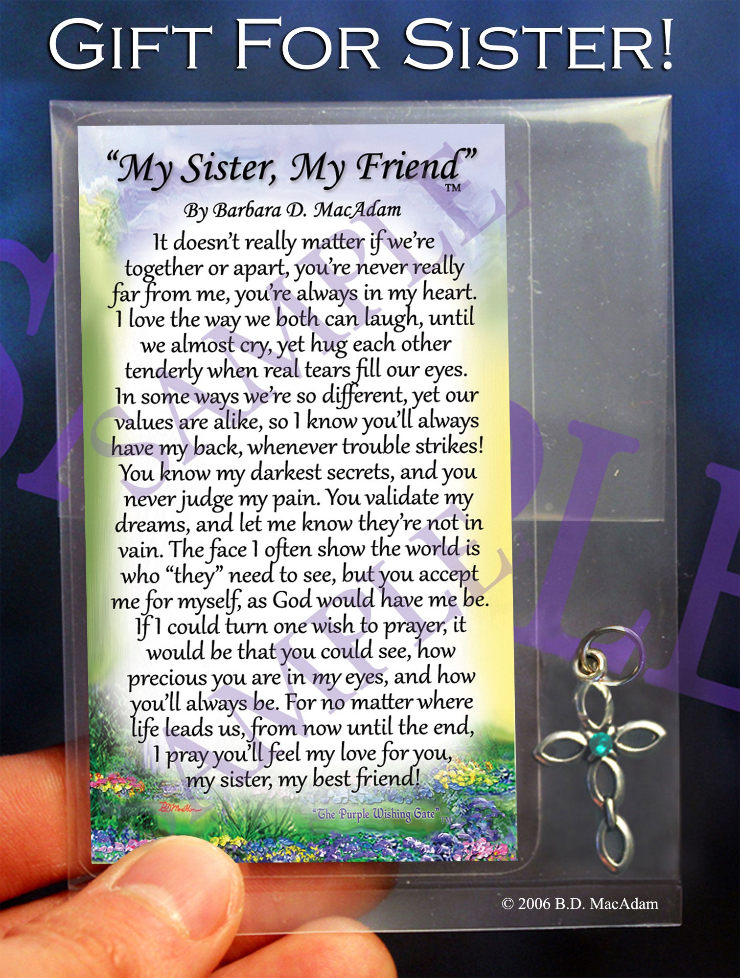 My Sister, My Friend - Pocket Blessing | PurpleWishingGate.com
