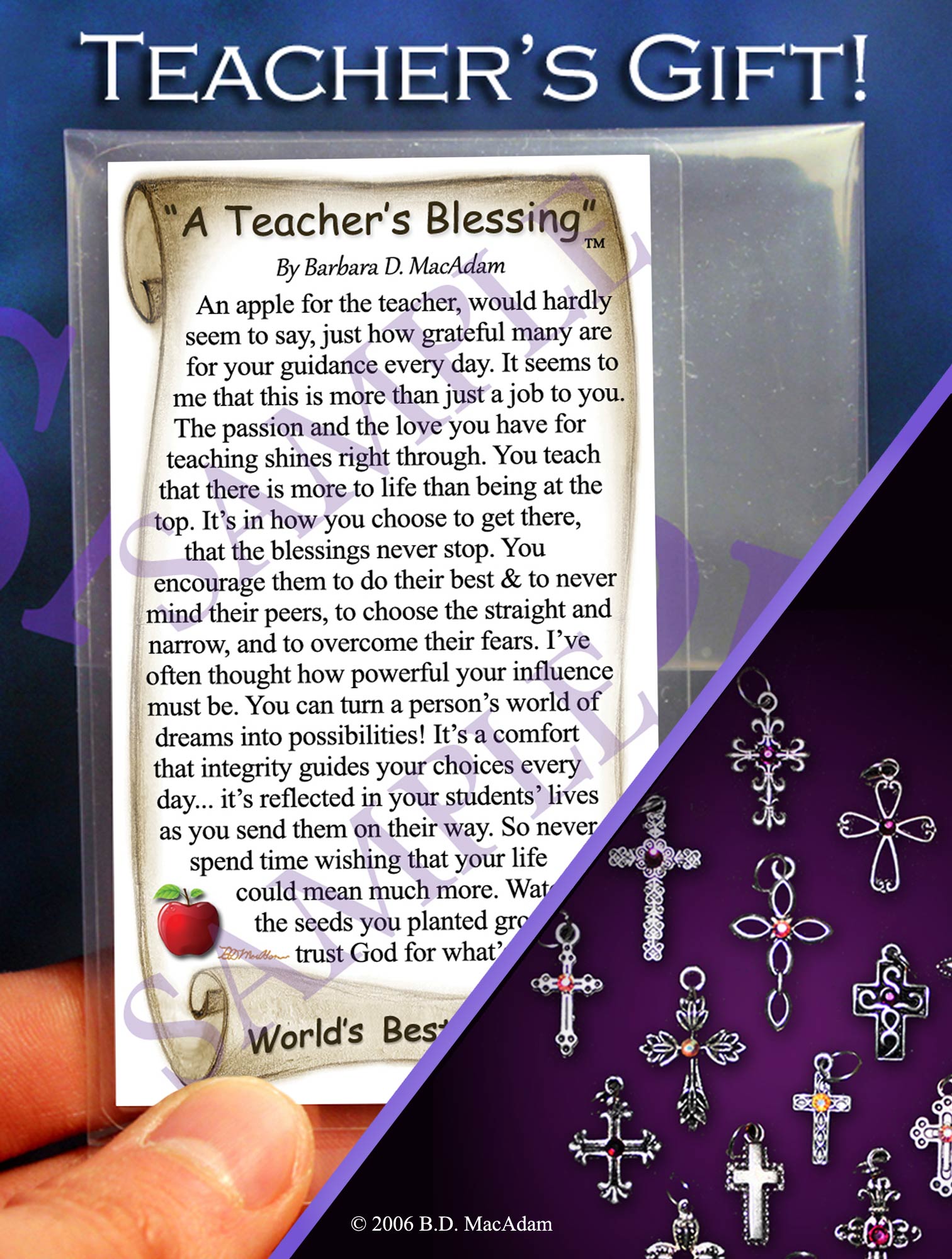A Teachers Blessing - Pocket Blessing | PurpleWishingGate.com