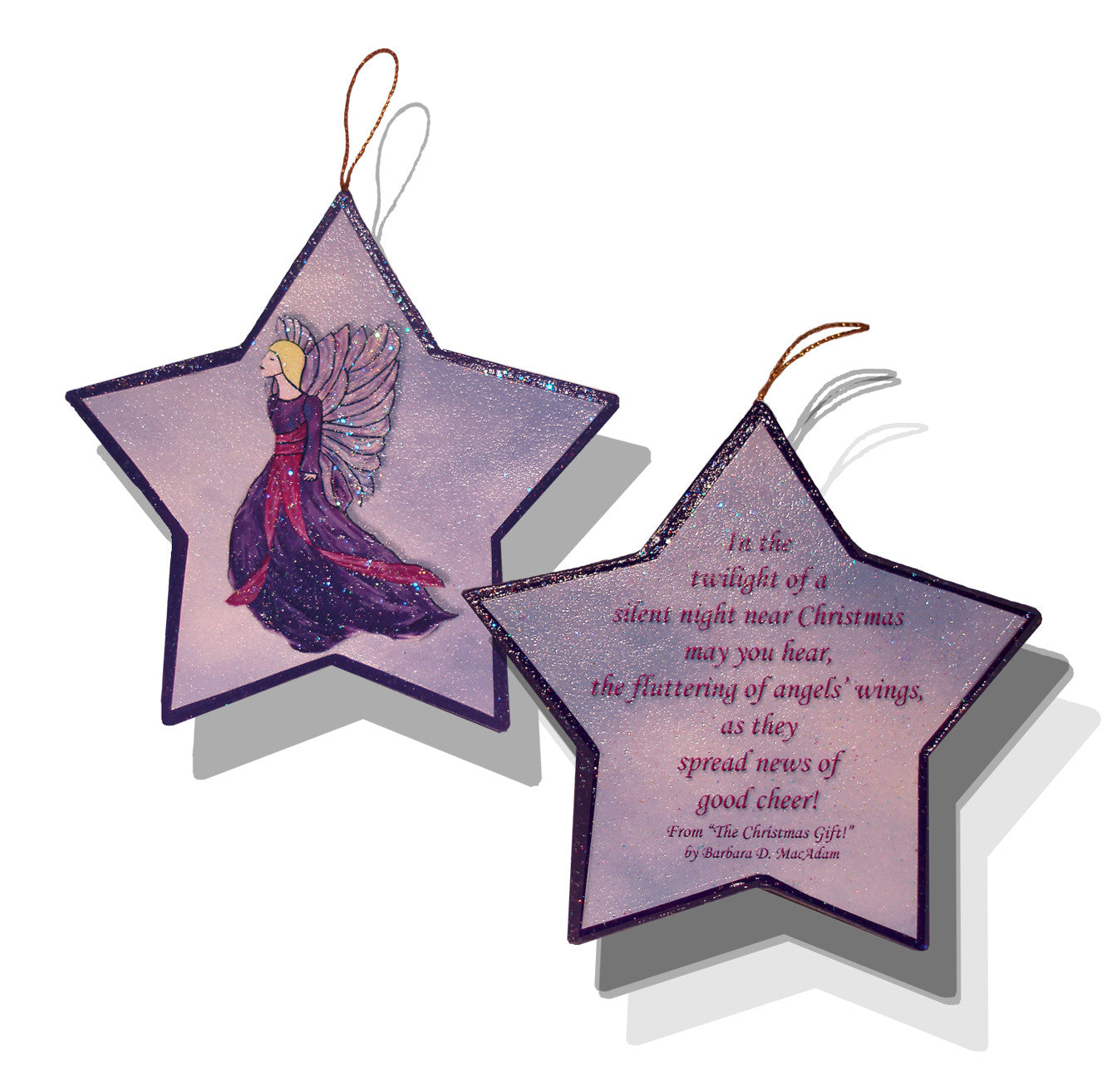 Star Angel Christmas Ornament - Christmas Gift - PurpleWishingGate.com