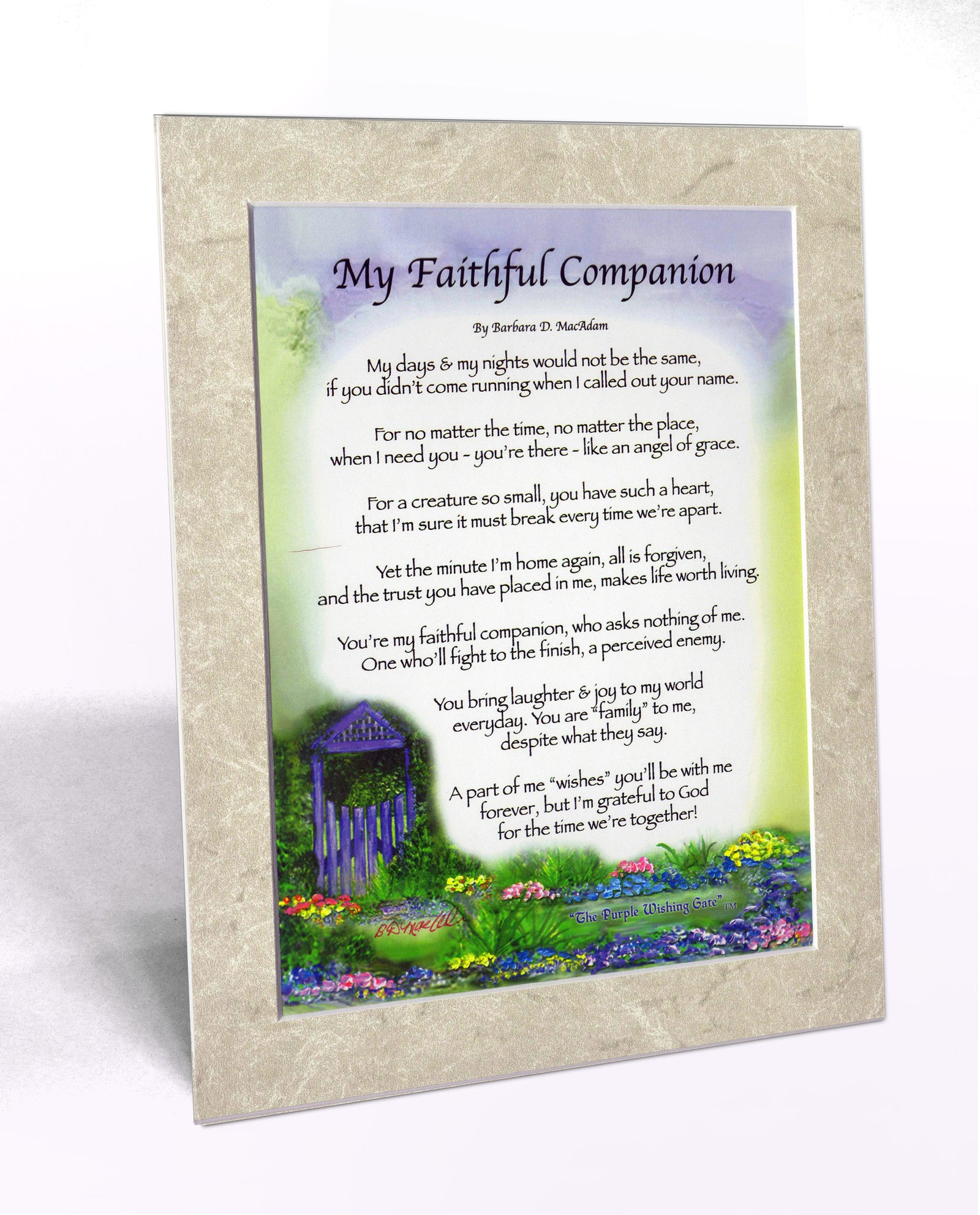 My Faithful Companion (8x10) - 8x10 Custom Matted Clearance - PurpleWishingGate.com