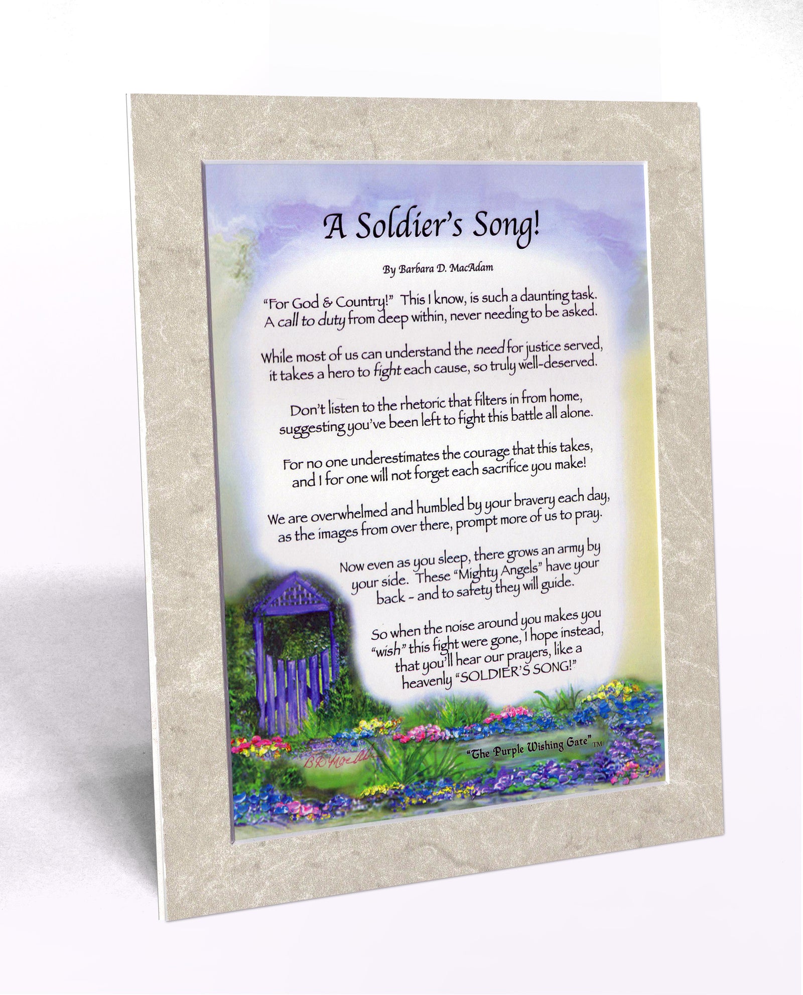 A Soldier's Song (8x10) - 8x10 Custom Matted Clearance - PurpleWishingGate.com